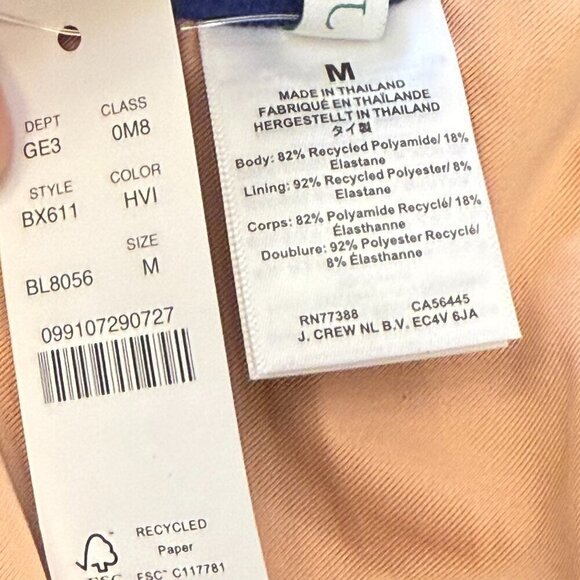 J. Crew Squareneck bikini top Royal Blue Medium - Picture 4 of 6